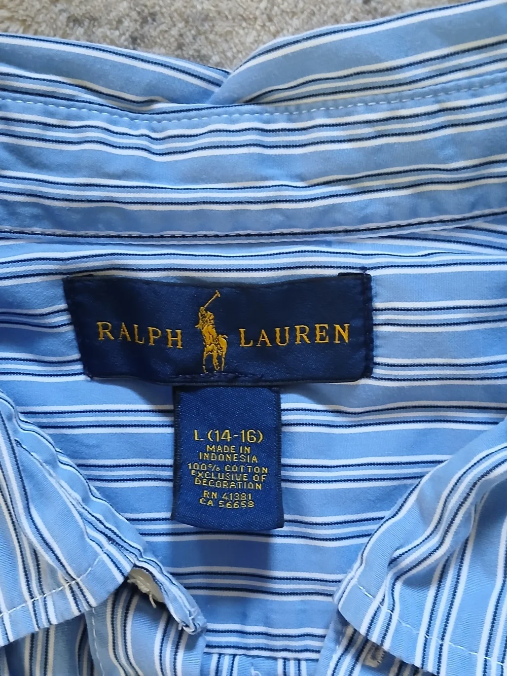 Boys' Ralph Lauren Striped Button-Down Shirt